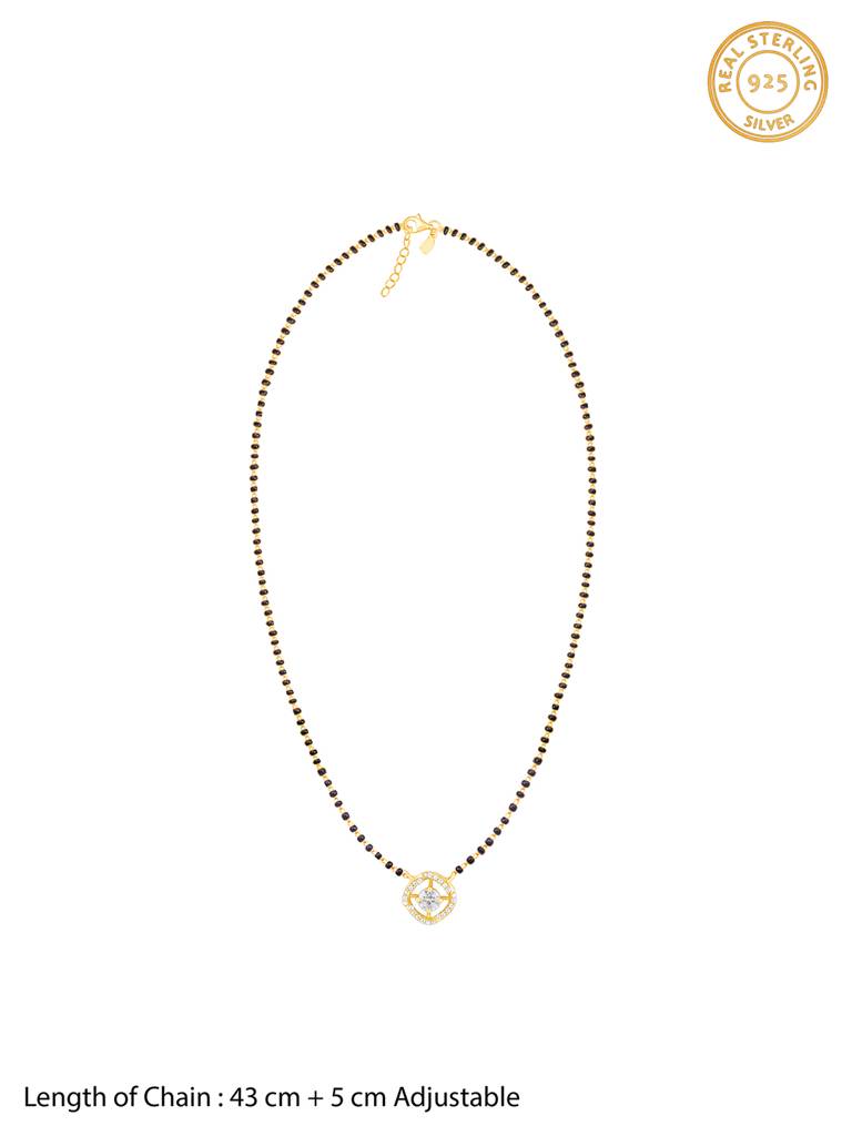 Giva 925 Silver Golden Glitter It On Mangalsutra : PD02366