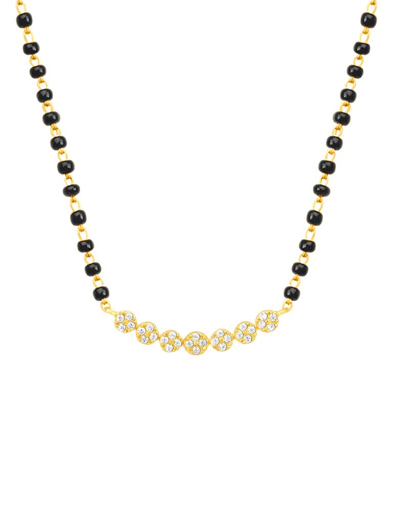 Giva 925 Silver Golden Arc Of Flowers Mangalsutra : PD02368