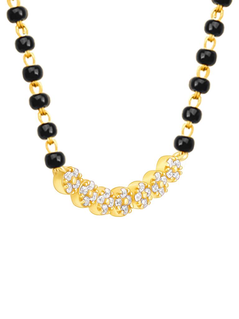 Giva 925 Silver Golden Arc Of Flowers Mangalsutra : PD02368