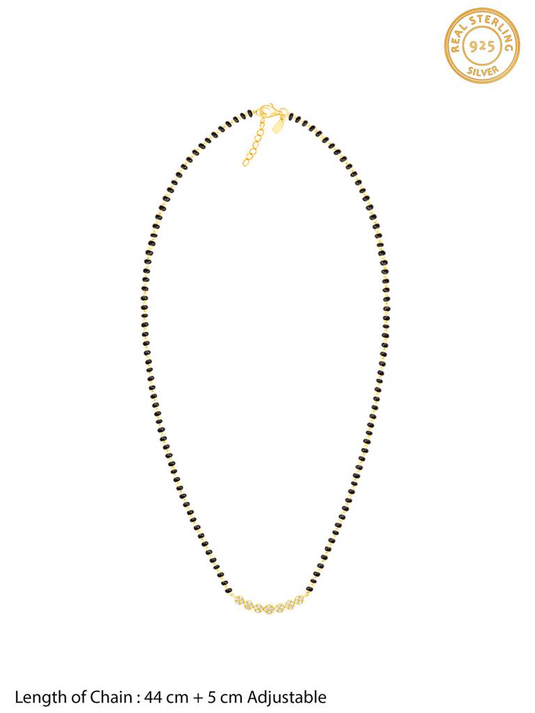 Giva 925 Silver Golden Arc Of Flowers Mangalsutra : PD02368