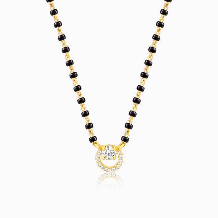 Giva 925 Sterling Silver Golden Eclipsed Mangalsutra| Necklace To Gift Women & Girls | Wit : PD02370