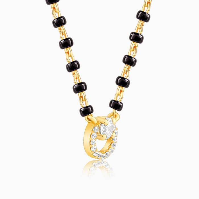 Giva 925 Sterling Silver Golden Eclipsed Mangalsutra| Necklace To Gift Women & Girls | Wit : PD02370
