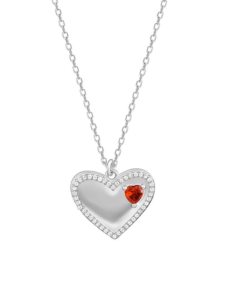 Giva 925 Silver Custom Two Hearts Becoming One Pendant With Link Chain : PD02383