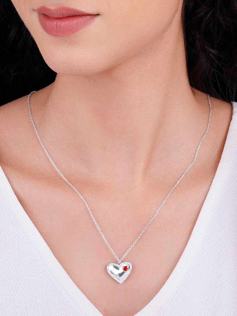 Giva 925 Silver Custom Two Hearts Becoming One Pendant With Link Chain : PD02383