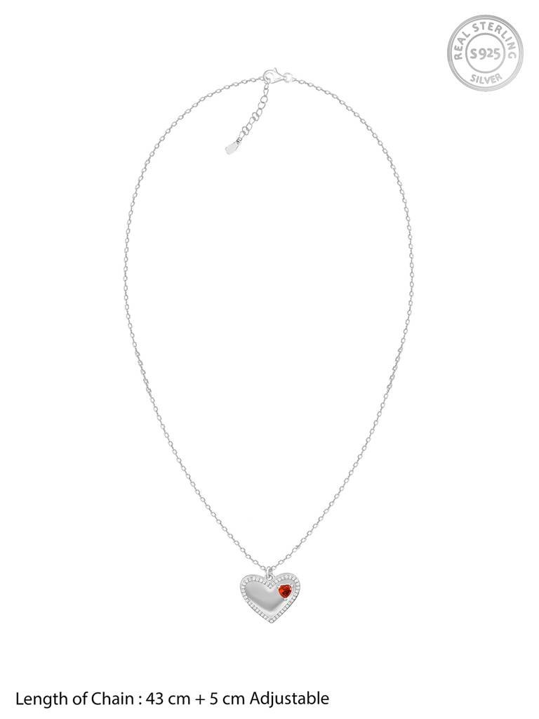 Giva 925 Silver Custom Two Hearts Becoming One Pendant With Link Chain : PD02383