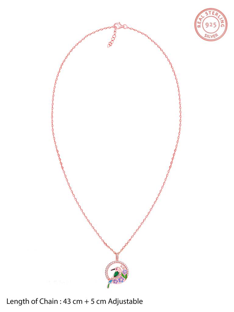 925 Silver Rose Gold Bee Eater Set For Women : PD02400ER02625