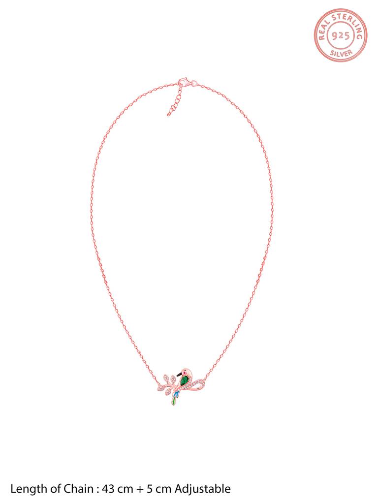 925 Silver Rose Gold Woody Bird Set Of Three For Women : PD02401ER02629BR0990