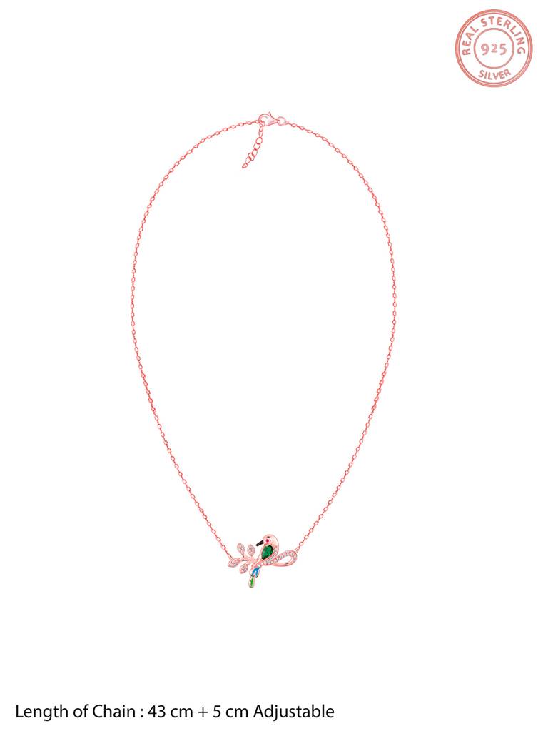 925 Silver Rose Gold Woody Bird Set For Women : PD02401ER02629