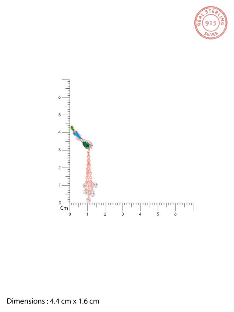 925 Silver Rose Gold Woody Bird Set For Women : PD02401ER02629