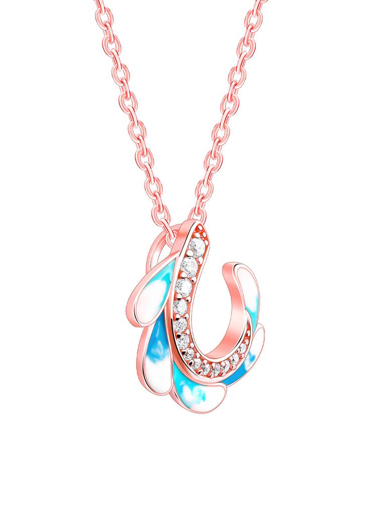 925 Silver Rose Gold Wing Flap Set Of Three For Women : PD02405ER02632R01680