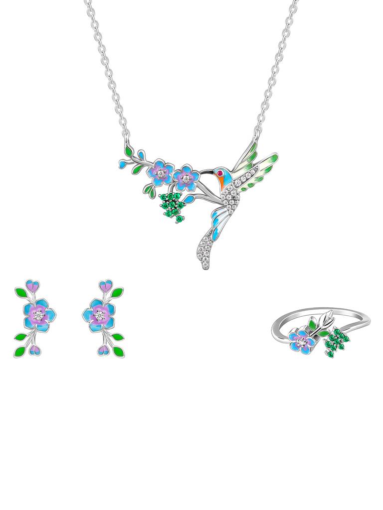 925 Silver Nectar Love Set Of Three For Women : PD02407ER02633R01688
