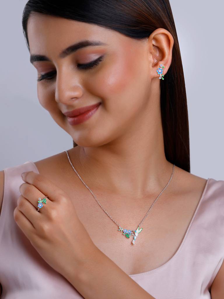 925 Silver Nectar Love Set Of Three For Women : PD02407ER02633R01688