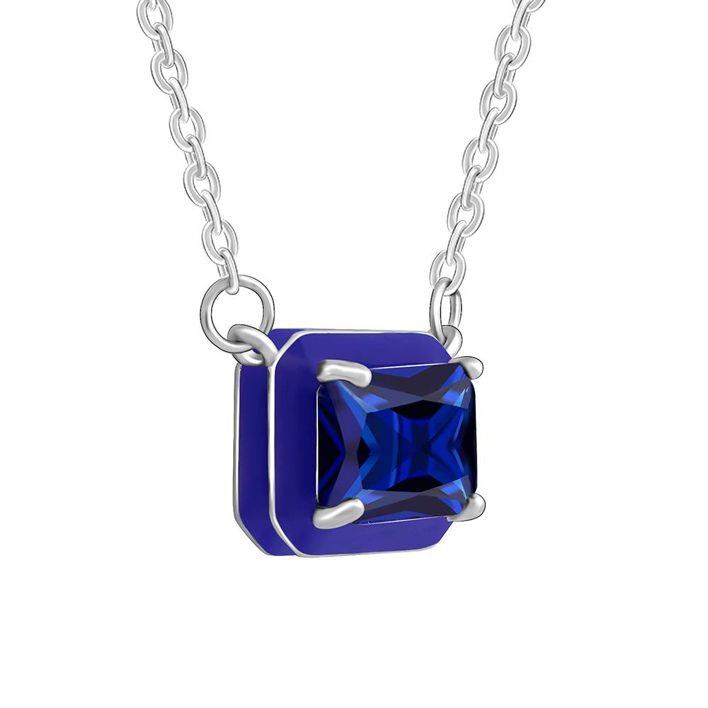 Giva 925 Silver Royal Blue Pendant With Link Chain : PD02413