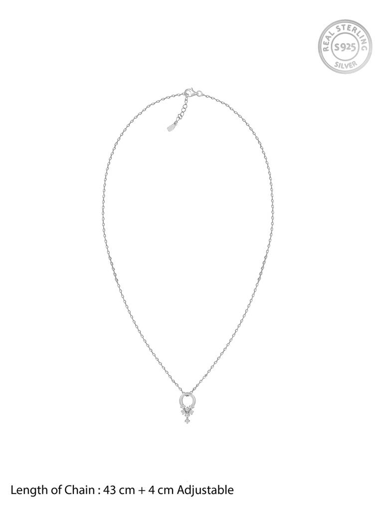 Silver Euphoria Pendant With Link Chain : PD02418