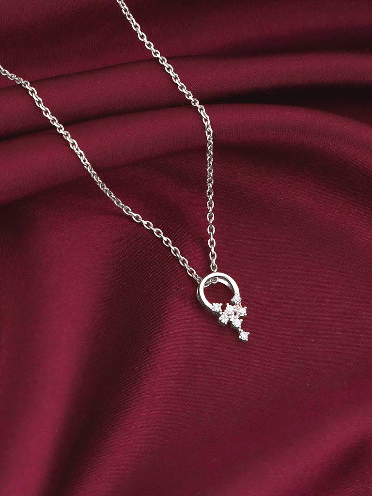Silver Euphoria Pendant With Link Chain : PD02418