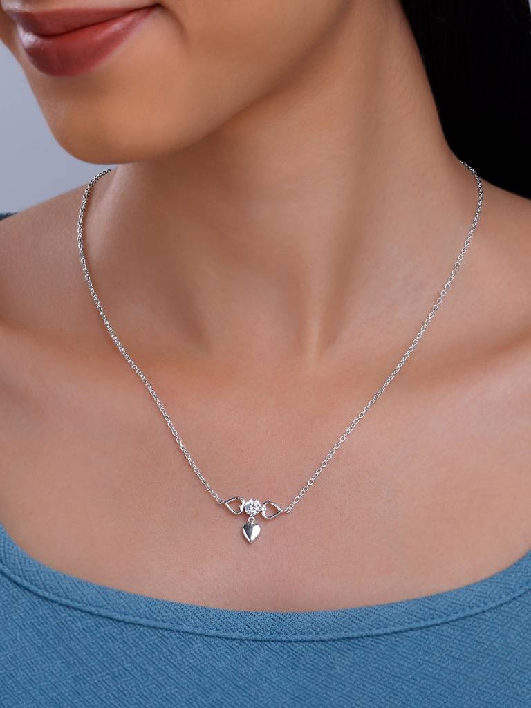 Giva 925 Silver Heart Locker Necklace| Necklace To Gift Women & Girls : PD02420