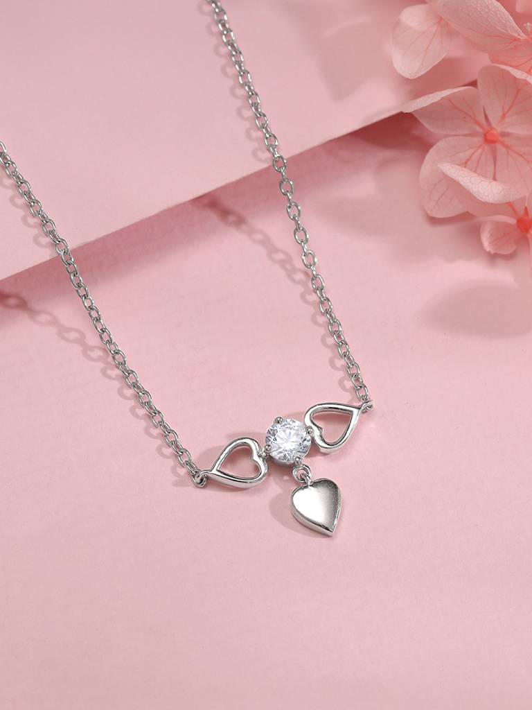 Giva 925 Silver Heart Locker Necklace| Necklace To Gift Women & Girls : PD02420
