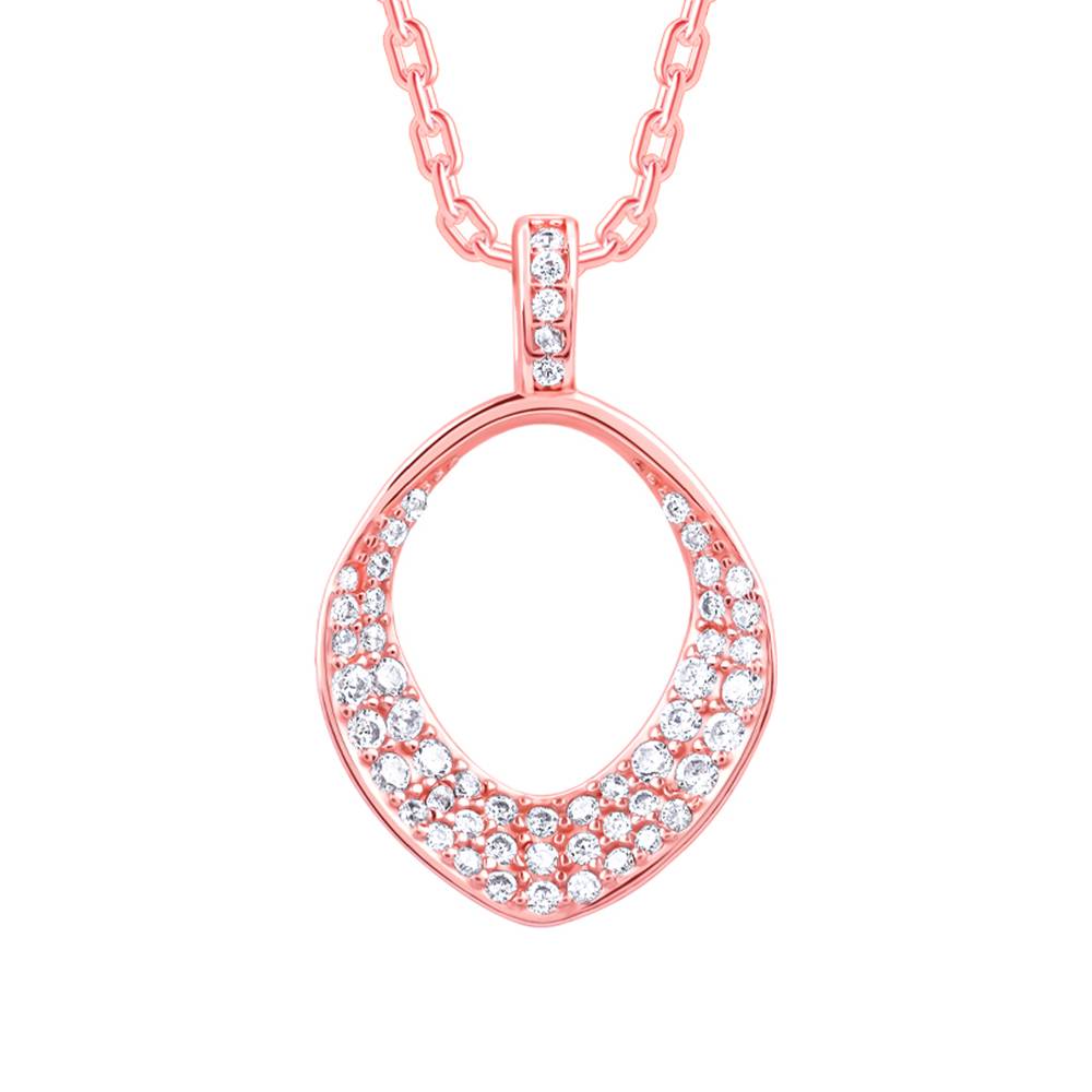 Giva 925 Silver Rose Gold Lumina Pendant With Link Chain : PD02426