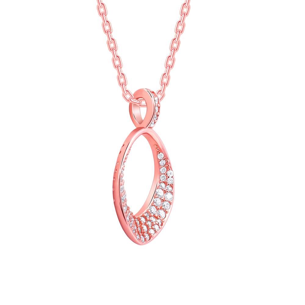 Giva 925 Silver Rose Gold Lumina Pendant With Link Chain : PD02426