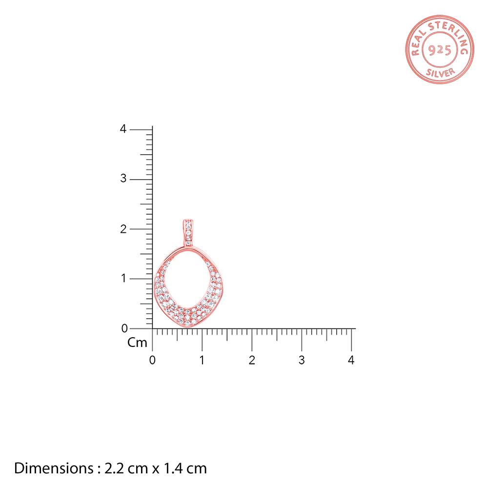 Giva 925 Silver Rose Gold Lumina Pendant With Link Chain : PD02426