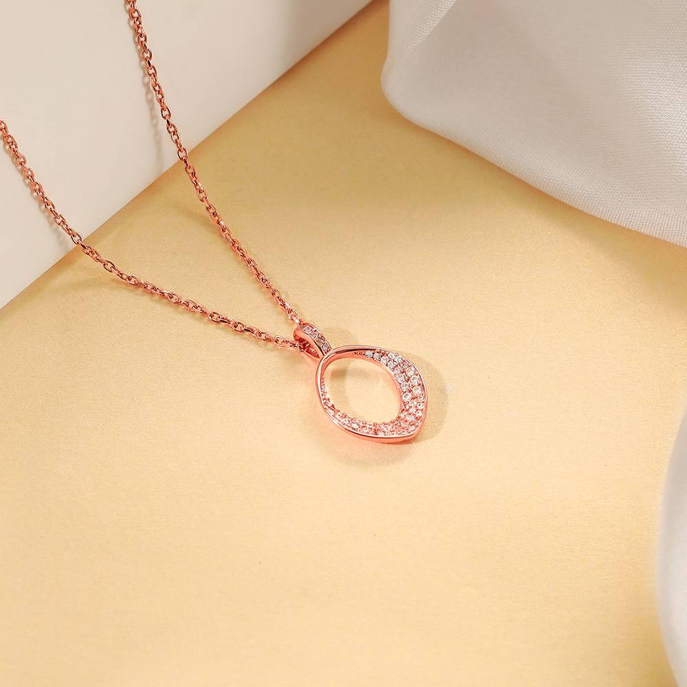 Giva 925 Silver Rose Gold Lumina Pendant With Link Chain Sterling  Silver Silver - Main Image