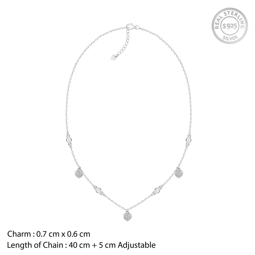Giva 925 Silver Heart Charm Necklace : PD02430