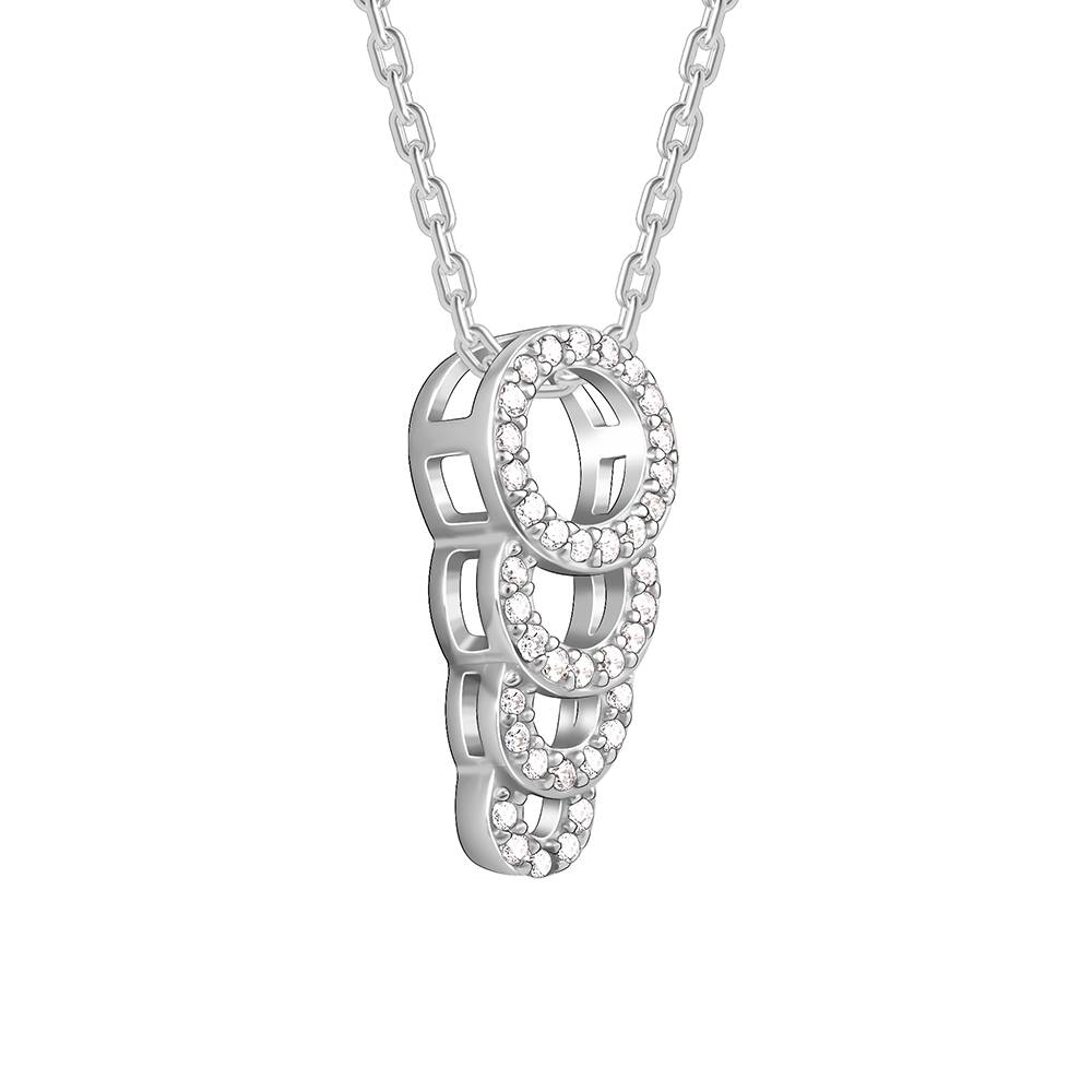 Giva 925 Silver Radiant Circle Pendant With Link Chain : PD02431