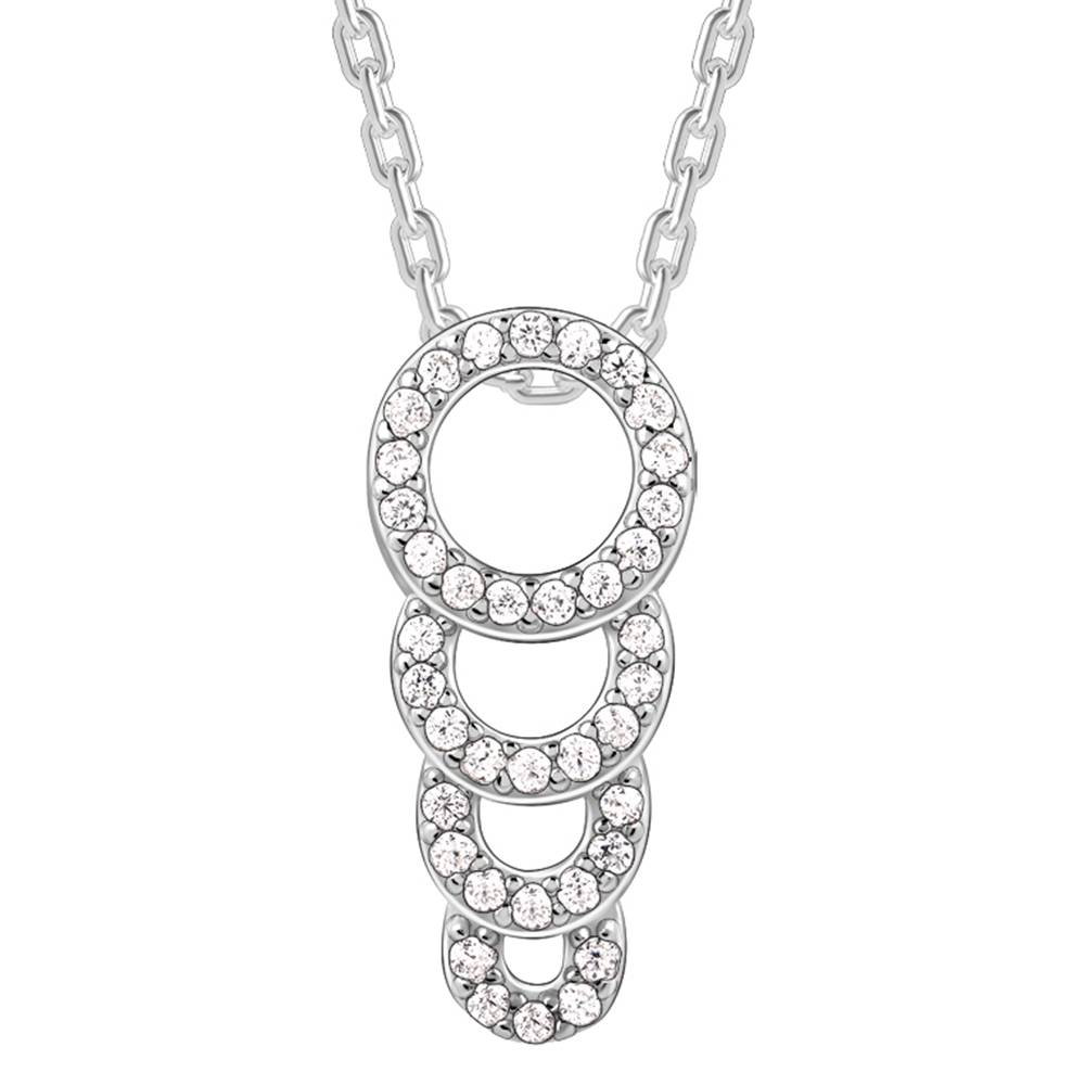 Giva 925 Silver Radiant Circle Pendant With Link Chain : PD02431