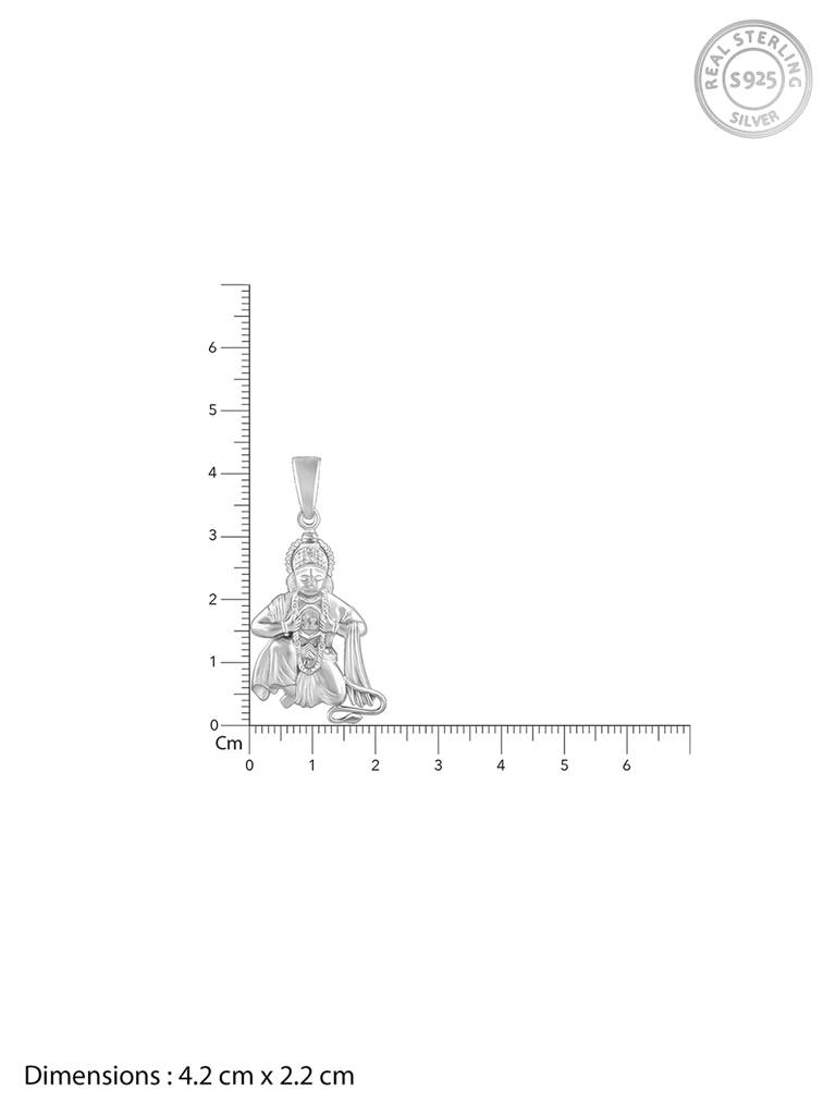 Sterling Bhakta Hanuman Pendant With Link Chain : PD02437