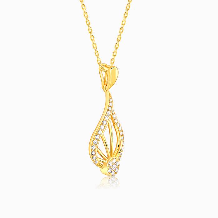 Giva 925 Sterling Silver Golden Glint Pendant With Link Chain| Necklace To Gift Women & Gi : PD02438