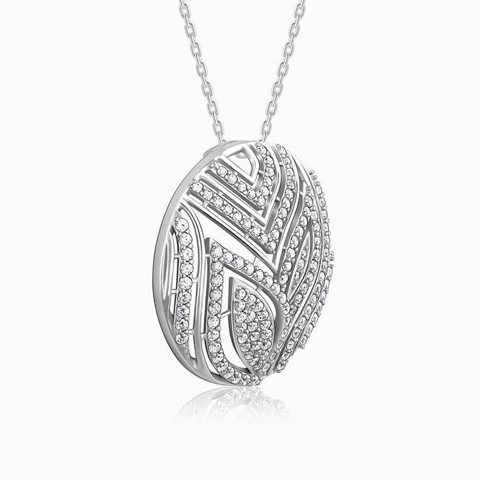 Giva 925 Sterling Silver Art Nouveau Pendant With Link Chain| Necklace To Gift Women & Gir : PD02441