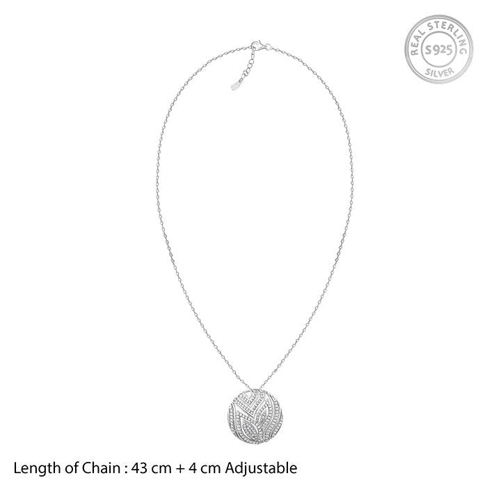 Giva 925 Sterling Silver Art Nouveau Pendant With Link Chain| Necklace To Gift Women & Gir : PD02441