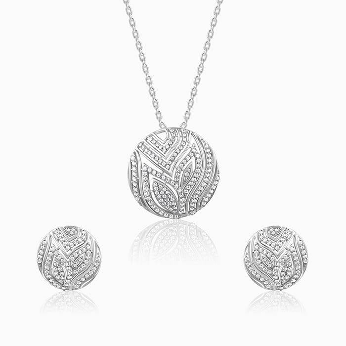 Giva 925 Silver Art Nouveau Set| Gifts For Women And Girls | With Certificate Of Authenticity And 92 : PD02441ER02679