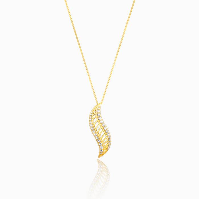 Giva 925 Sterling Silver Golden Wavelet Pendant With Link Chain| Necklace To Gift Women &  : PD02442