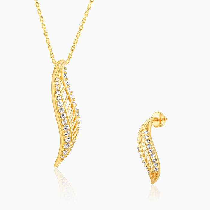 Giva 925 Sterling Silver Golden Wavelet Set| Gifts For Women And Girls | With Certificate  : PD02442ER02682
