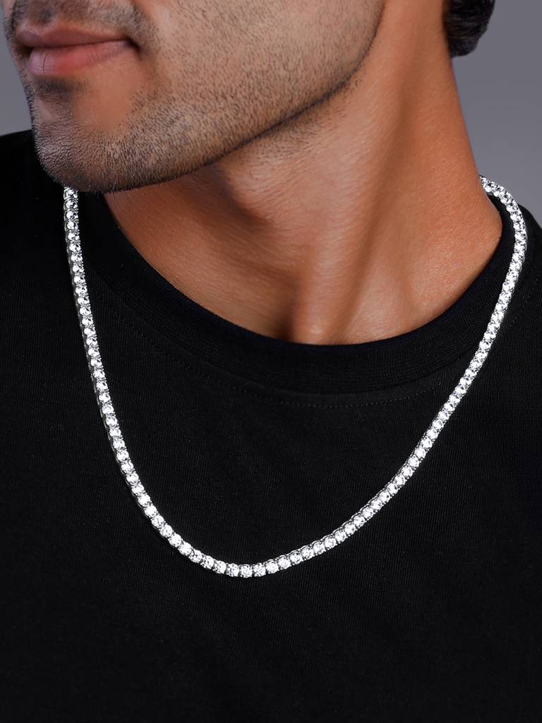 Silver Sporty Chain For Him : PD02459