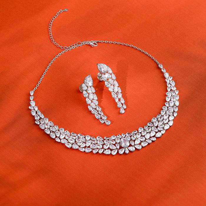 Giva 925 Silver Elara Statement Set| Gifts For Women And Girls | With Certificate Of Authenticity An : PD02460ER02764