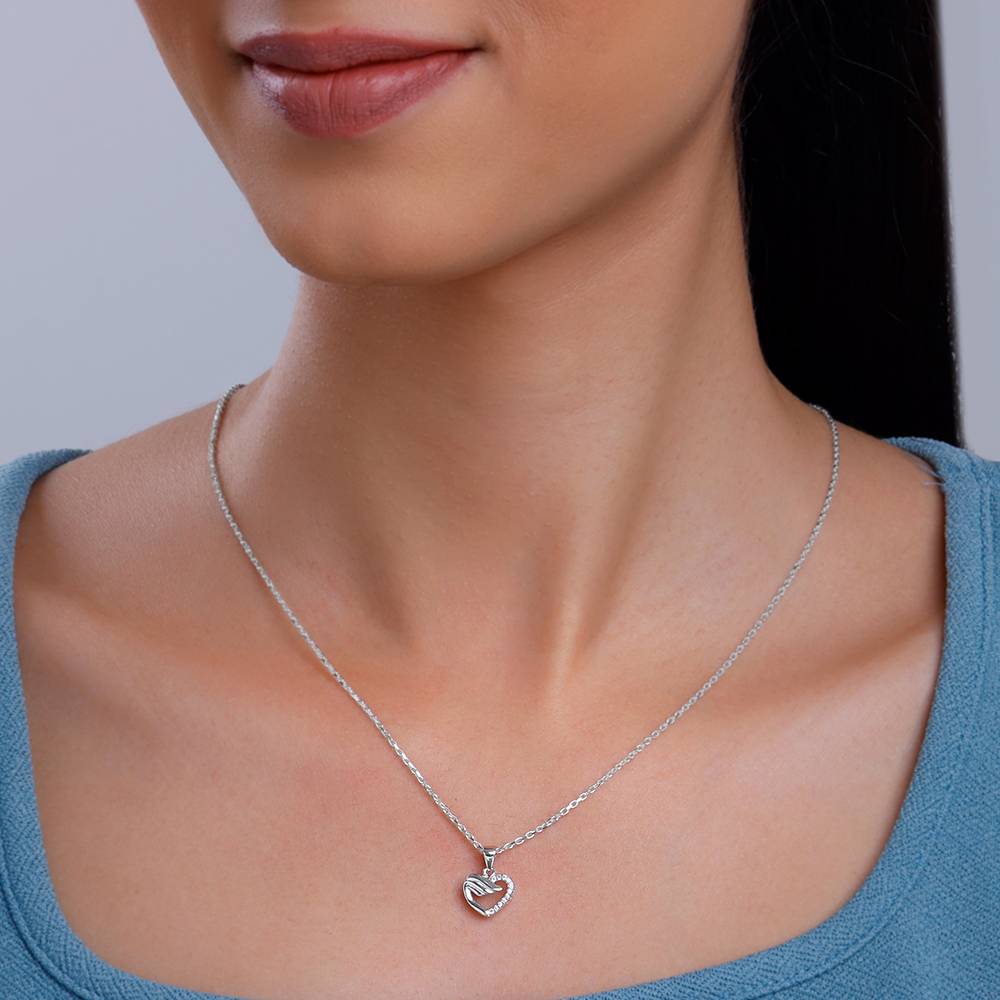 Giva 925 Silver Winged Heart Pendant With Link Chain : PD02475