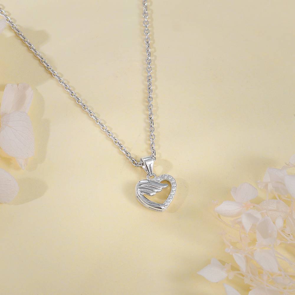 Giva 925 Silver Winged Heart Pendant With Link Chain : PD02475