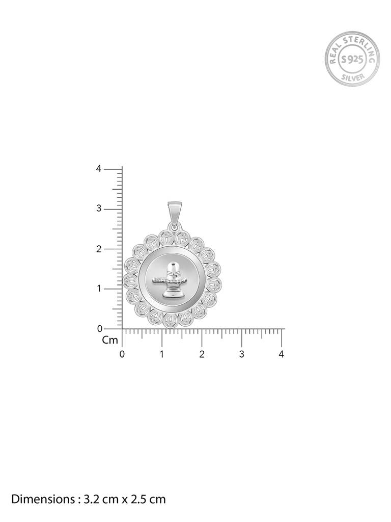 Silver Divine Mahadev Pendant With Box Chain For Him : PD02481