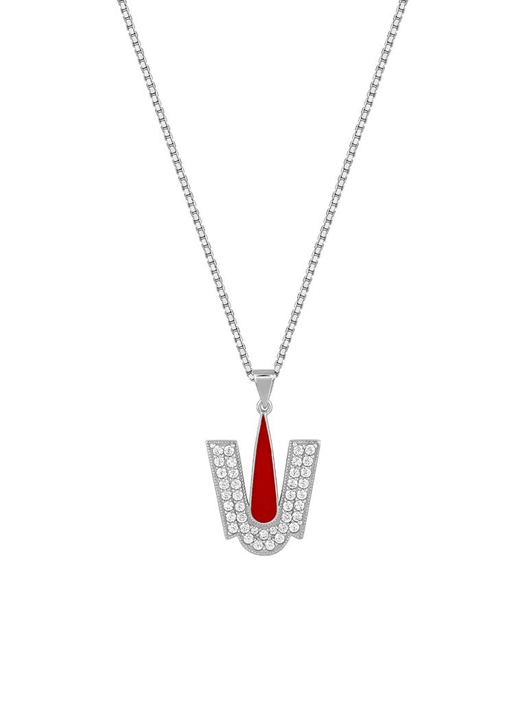 Silver Lord Balaji Tilak Pendant With Box Chain For Him : PD02498