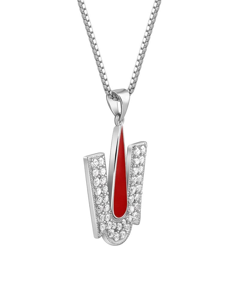 Silver Lord Balaji Tilak Pendant With Box Chain For Him : PD02498
