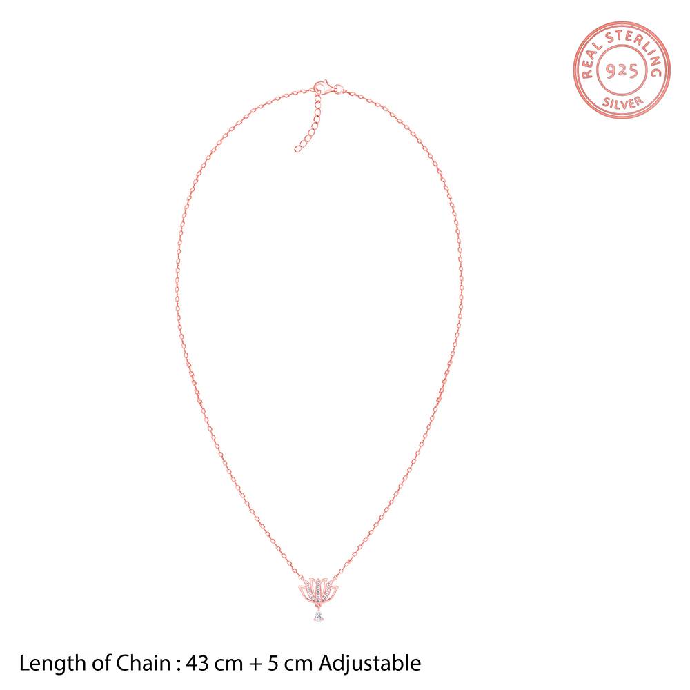 Giva 925 Silver Rose Gold Sushma Kamalam Set : PD02507R01810