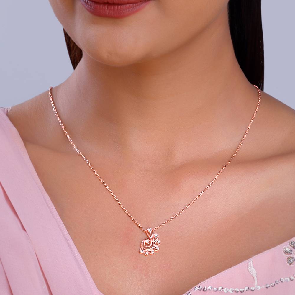 Giva 925 Silver Rose Gold Navilu Necklace : PD02511