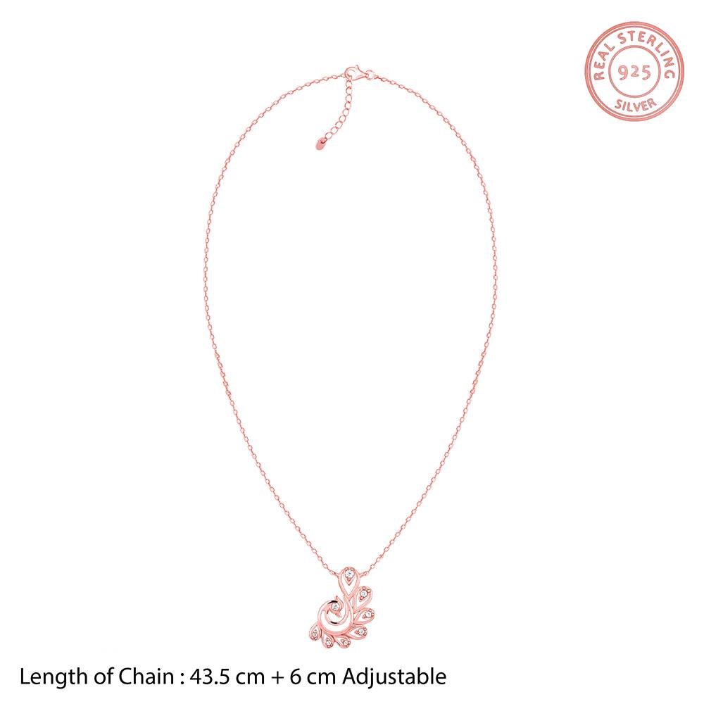 Giva 925 Silver Rose Gold Navilu Necklace : PD02511