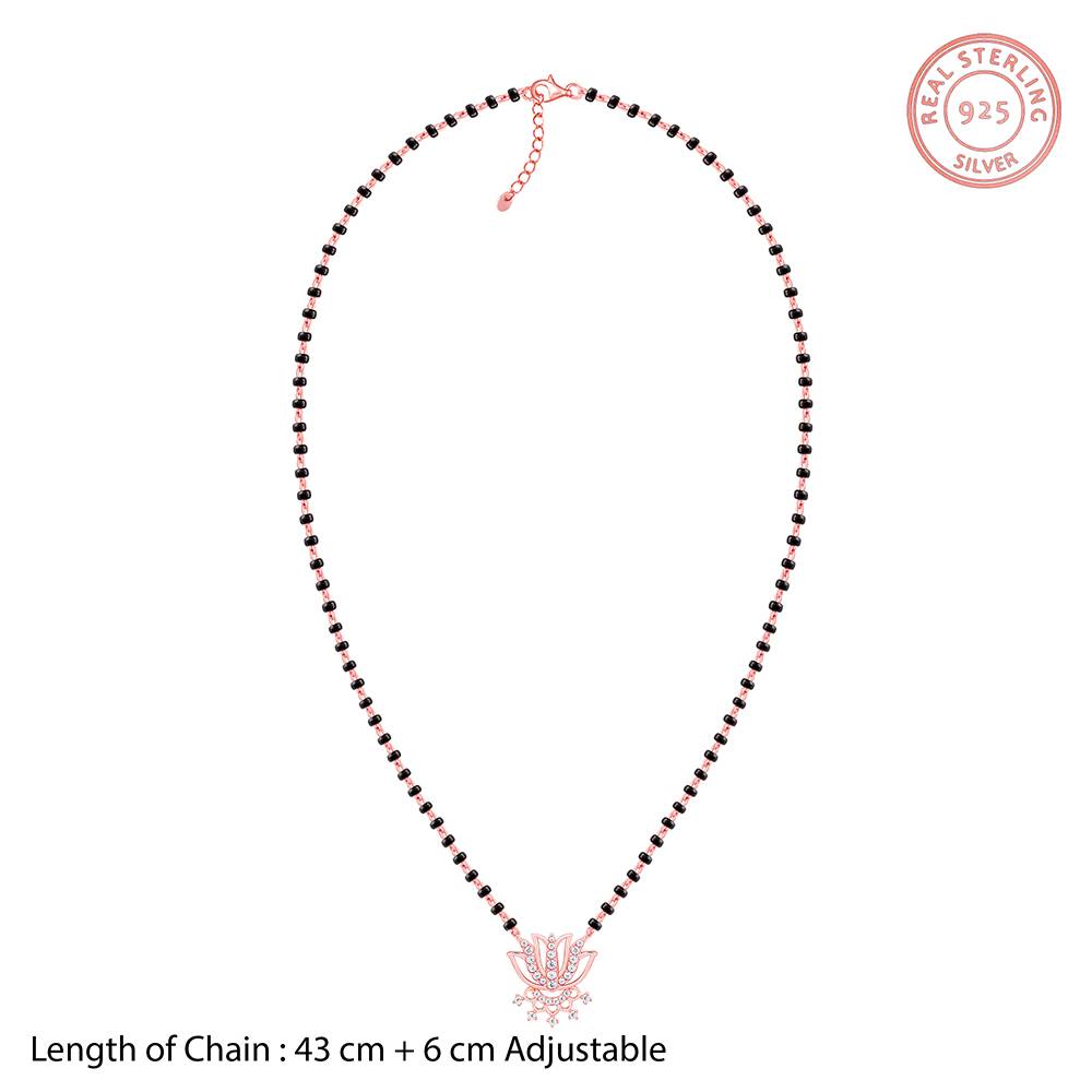 Giva 925 Silver Rose Gold Damara Mangalsutra : PD02512