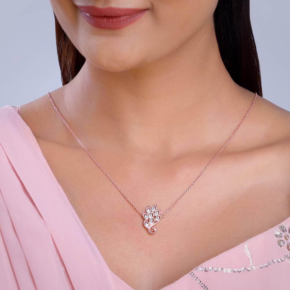 Giva 925 Silver Rose Gold Nemali Necklace : PD02514