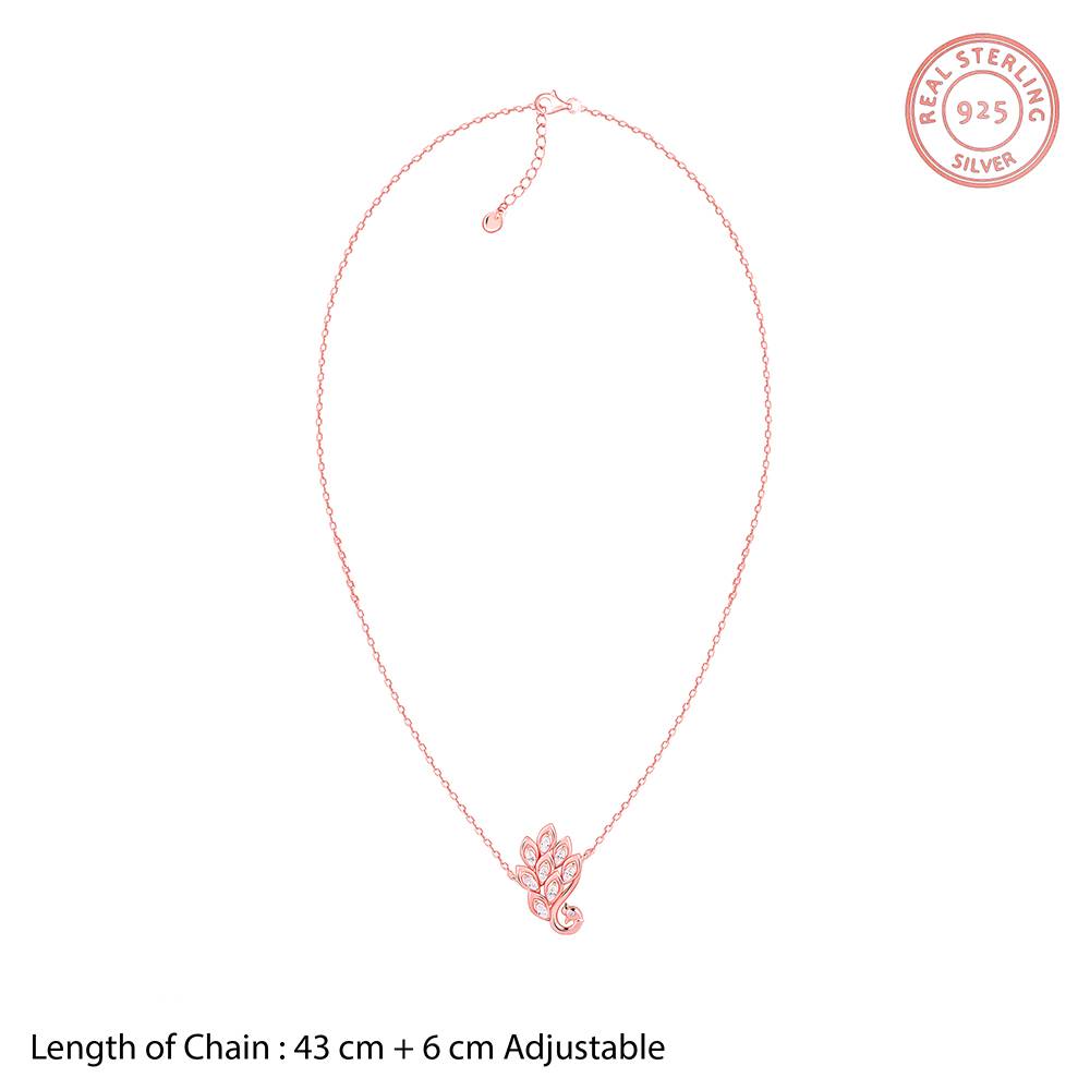 Giva 925 Silver Rose Gold Nemali Necklace : PD02514