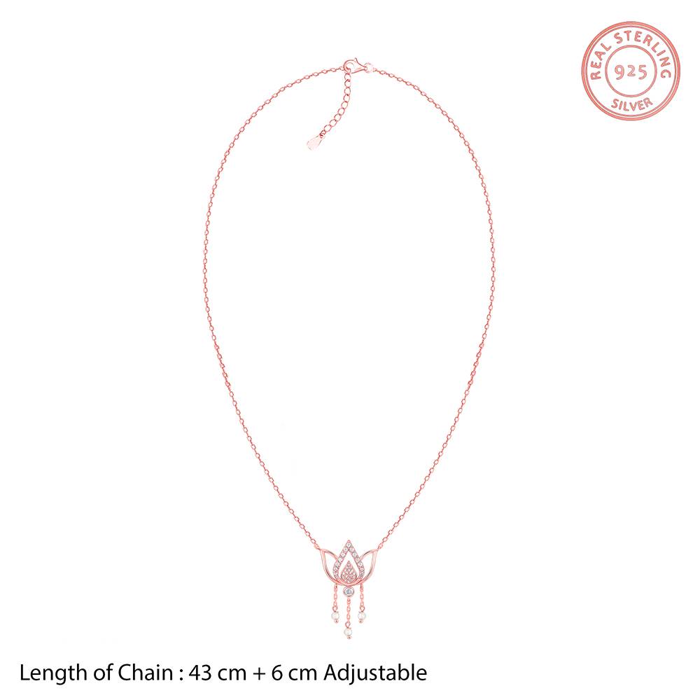 Giva 925 Silver Rose Gold Mridul Kamal Set : PD02515ER02786A0302R01820