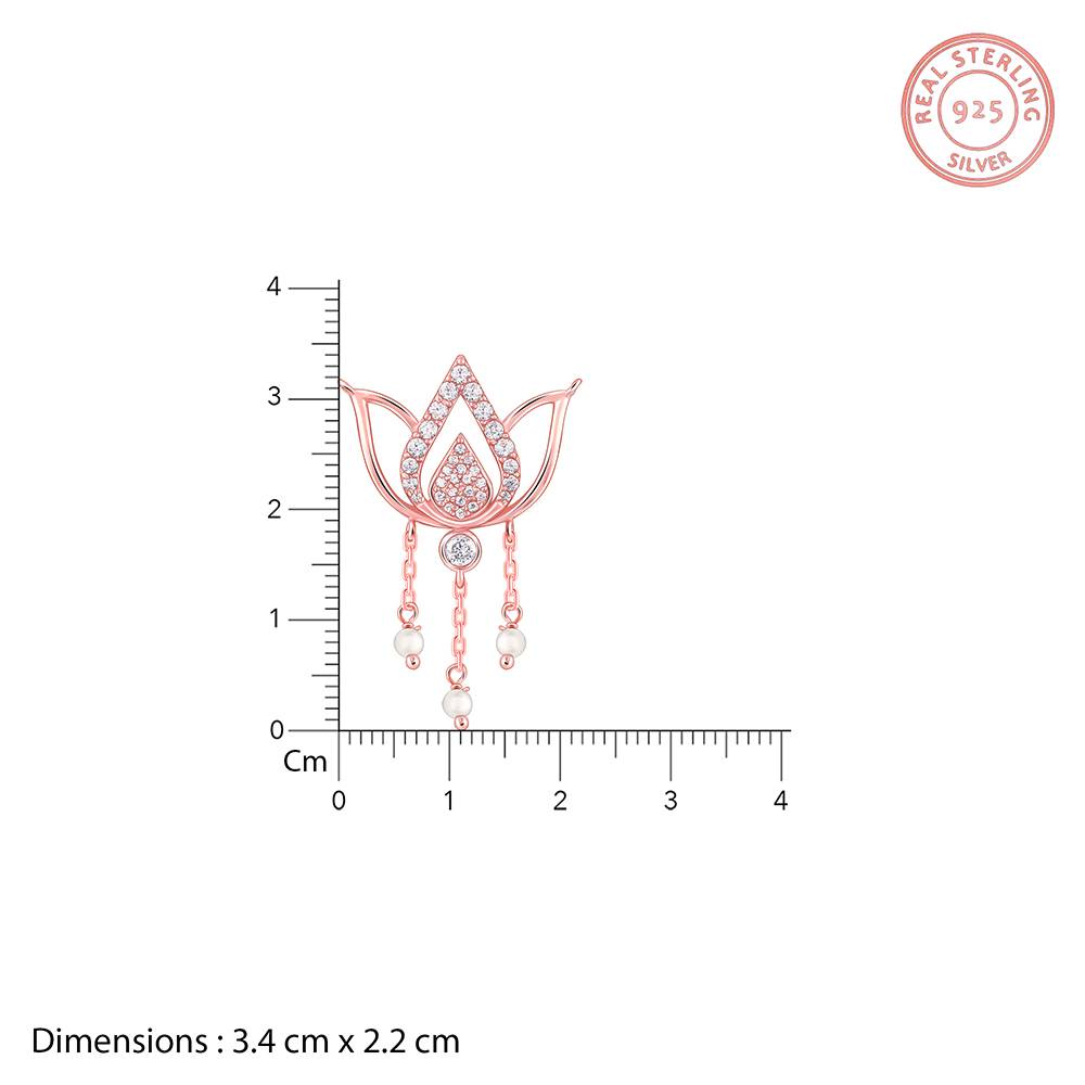 Giva 925 Silver Rose Gold Mridul Kamal Set : PD02515ER02786A0302R01820